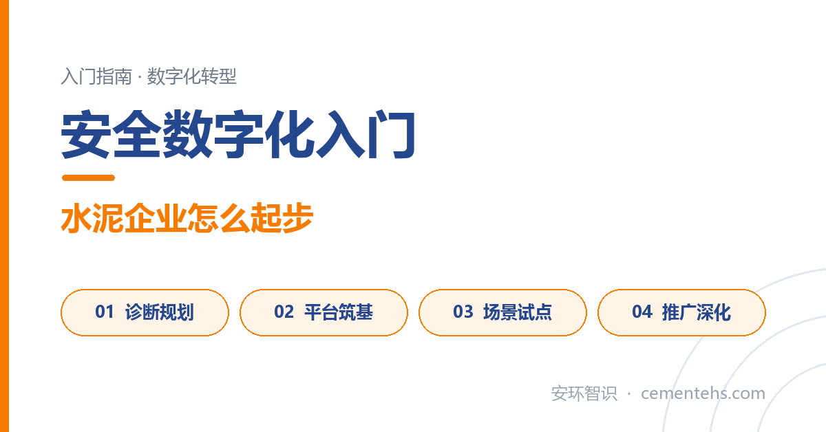 水泥行业安全生产数字化入门指南